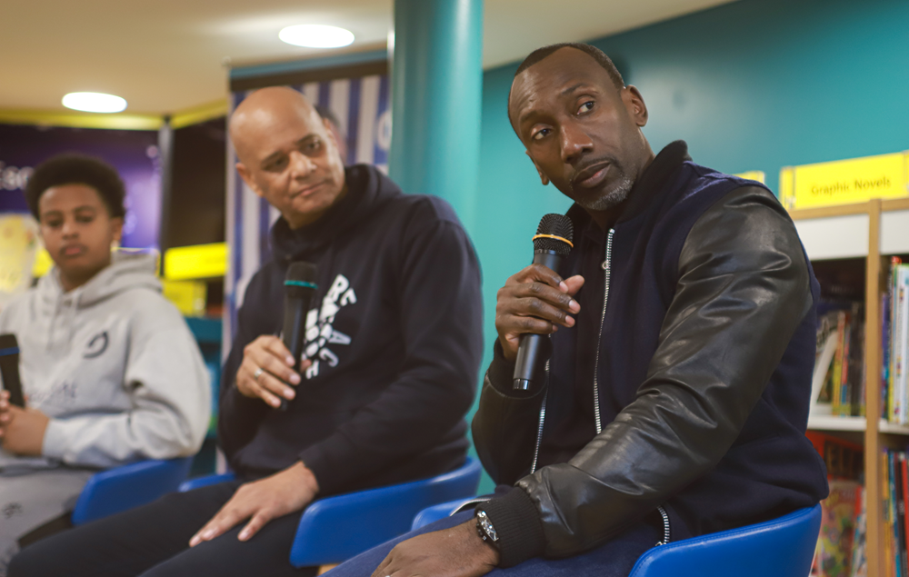 Jimmy Floyd Hasselbaink visits I2A Legacy Exhibition