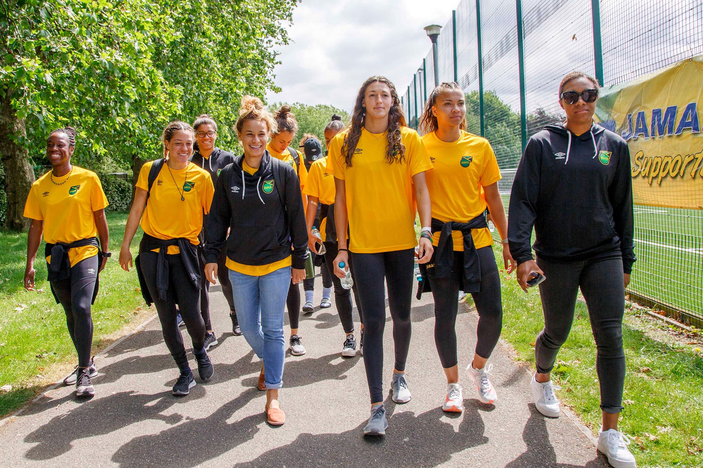 Jamaican national football team visits ahead of World Cup debut