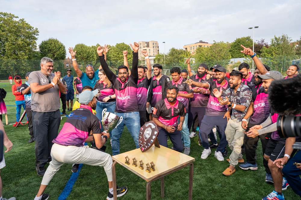 Winning Cricket Team from Bakkavor Meals London celebrating win